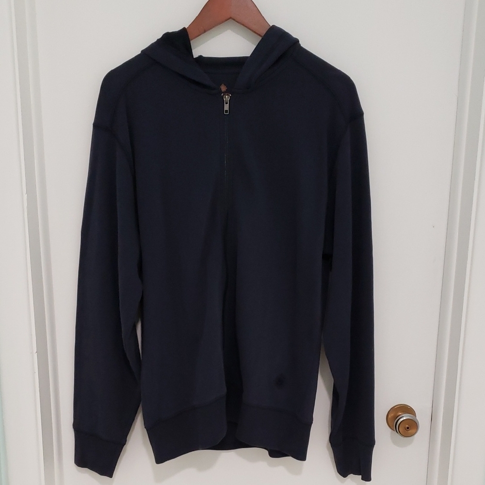 Mens Hoodie Size Medium Color Midnight Blue Brand Territory Ahead